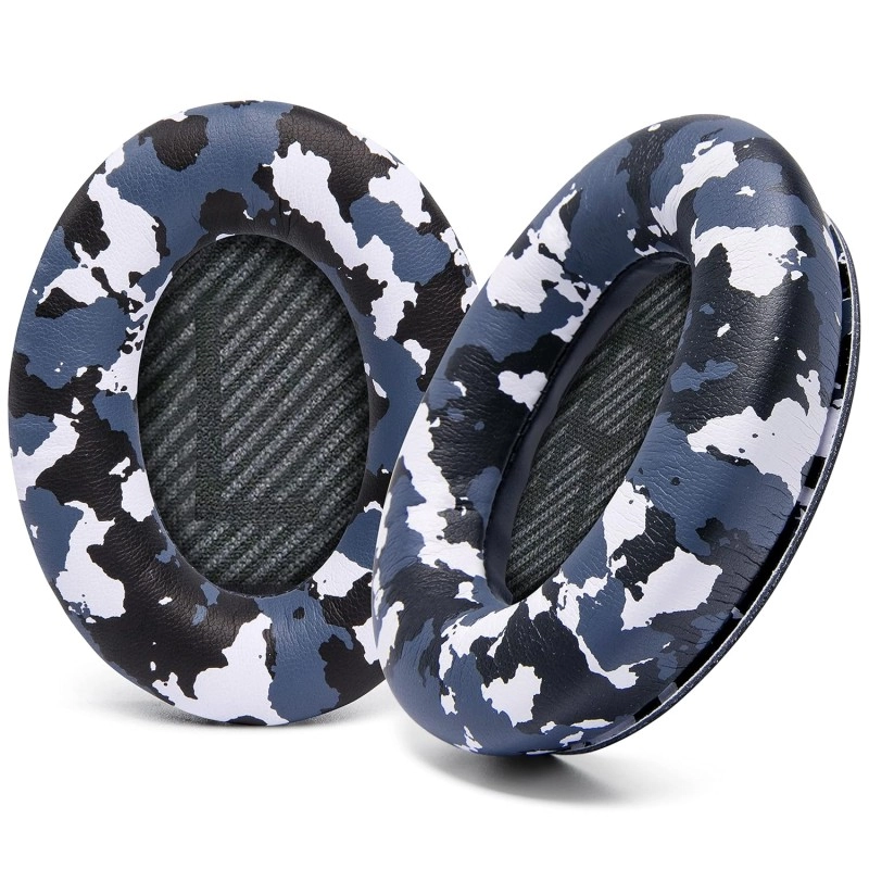 WC Wicked Cushions Upgraded Replacement Ear Pads for Bose QC35 & QC35ii (QuietComfort 35) Headphones & More - Softer Leather, Luxurious Memory Foam, Added Thickness, Extra Durability | Snow Camo WC Wicked Cushions Upgraded Replacement Ear Pads for Bose QC35 & QC35ii (QuietComfort 35) Headphones & More - Softer Leather, Luxurious Memory Foam, Added Thickness, Extra Durability | Snow Camo