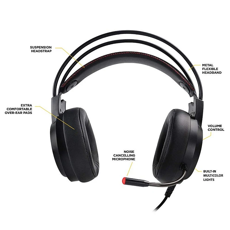 Ant Esports H707 HD RGB Wired Gaming Headset | Noise Cancelling Over-Ear Headphones with Mic for PC / PS4 / Xbox One/Nintendo Switch/Mac Ant Esports H707 HD RGB Wired Gaming Headset | Noise Cancelling Over-Ear Headphones with Mic for PC / PS4 / Xbox One/Nintendo Switch/Mac