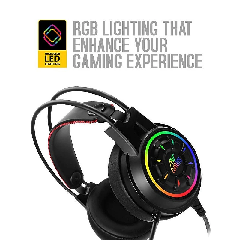 Ant Esports H707 HD RGB Wired Gaming Headset | Noise Cancelling Over-Ear Headphones with Mic for PC / PS4 / Xbox One/Nintendo Switch/Mac Ant Esports H707 HD RGB Wired Gaming Headset | Noise Cancelling Over-Ear Headphones with Mic for PC / PS4 / Xbox One/Nintendo Switch/Mac