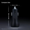 Spigen USB C Car Charger,45W Dual Port Car Charger Fast Charge(PD Charging 27W+Quick Charge 18W)Type C Car Adapter for iPhone 13 Pro Max 13 Mini 12 11 iPad Galaxy S21 Ultra S20 FE Note 20 Plus,Black