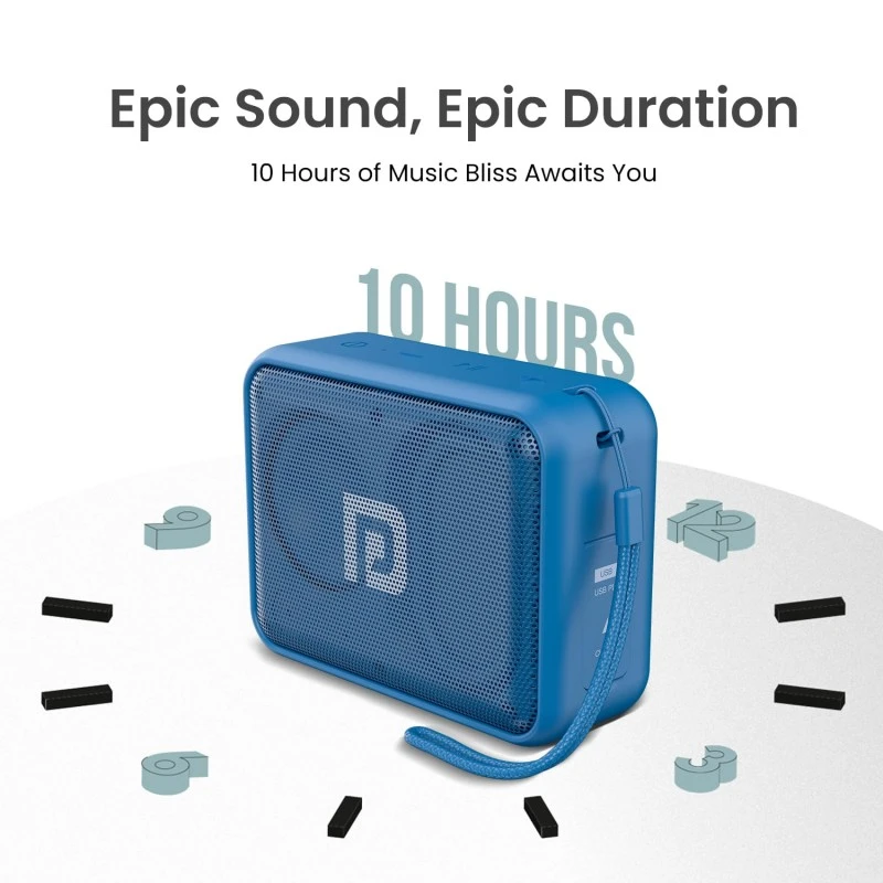 Portronics Dynamo 8W Portable Stereo Speaker with TWS, Upto 10 Hours Playback, USB Music, FM Radio & Clear Bass Sound, Inbuilt Mic, Bluetooth 5.3v, Water Resistant (Blue) Portronics Dynamo 8W Portable Stereo Speaker with TWS, Upto 10 Hours Playback, USB Music, FM Radio & Clear Bass Sound, Inbuilt Mic, Bluetooth 5.3v, Water Resistant (Blue)