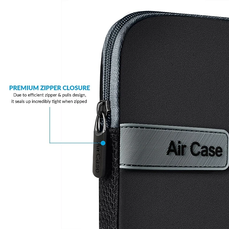 AirCase 13.3" Laptop Sleeve, Fits MacBook Pro/Air M1/M2, Wrinkle-Free, Padded, Water-Resistant Neoprene, for Men & Women, Black AirCase 13.3" Laptop Sleeve, Fits MacBook Pro/Air M1/M2, Wrinkle-Free, Padded, Water-Resistant Neoprene, for Men & Women, Black
