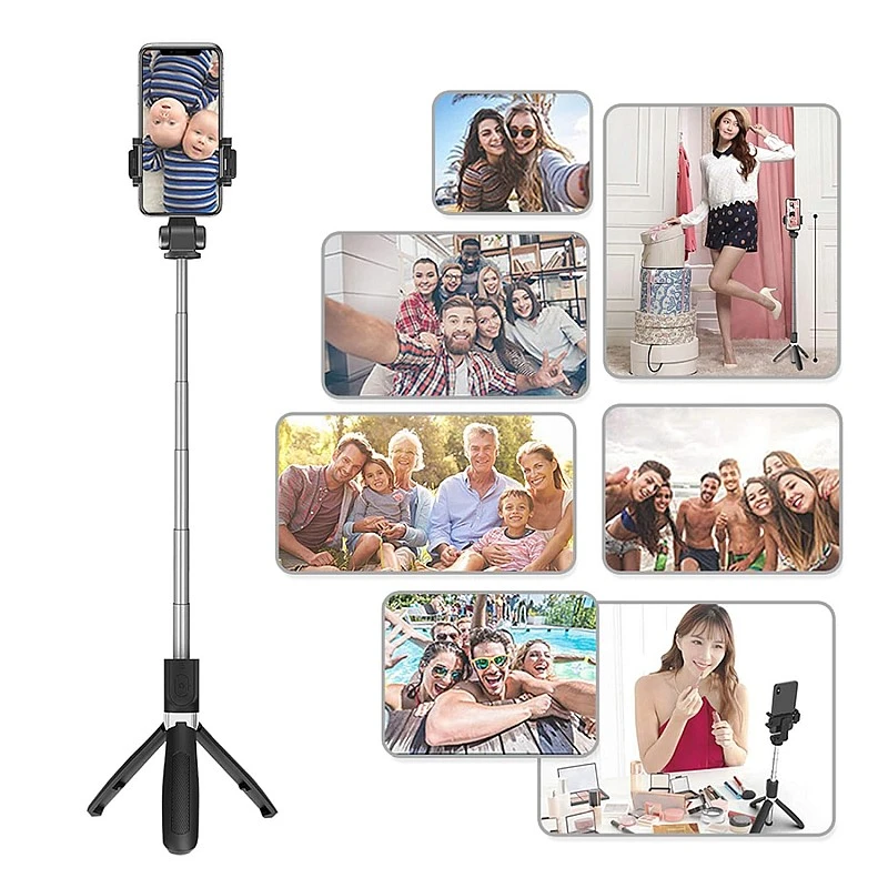 JOYSEUS Selfie Stick, Extendable Selfie Stick with Tripod Stand and Detachable Wireless Bluetooth Remote, Ultra Compact Selfie Stick for Mobile and All Smart Phones – Black JOYSEUS Selfie Stick, Extendable Selfie Stick with Tripod Stand and Detachable Wireless Bluetooth Remote, Ultra Compact Selfie Stick for Mobile and All Smart Phones – Black