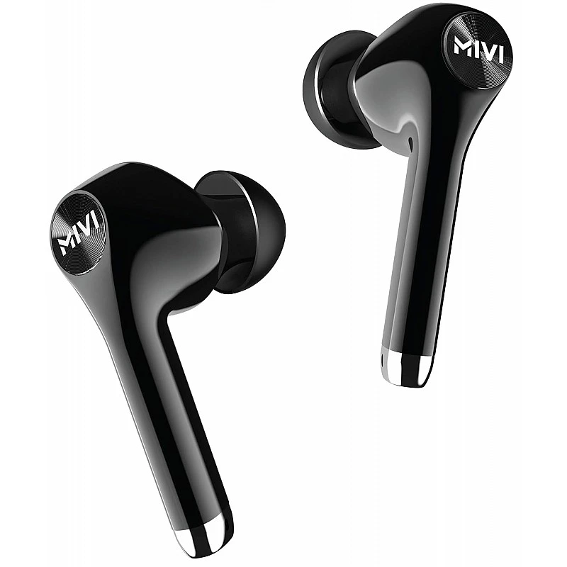 Mivi Duopods M80 Bluetooth Truly Wireless in Ear Earbuds with Mic with Upto 30 Hours Playtime, Aptx Supported, 2 Mems, Smooth Touch Controls (Black) Mivi Duopods M80 Bluetooth Truly Wireless in Ear Earbuds with Mic with Upto 30 Hours Playtime, Aptx Supported, 2 Mems, Smooth Touch Controls (Black)
