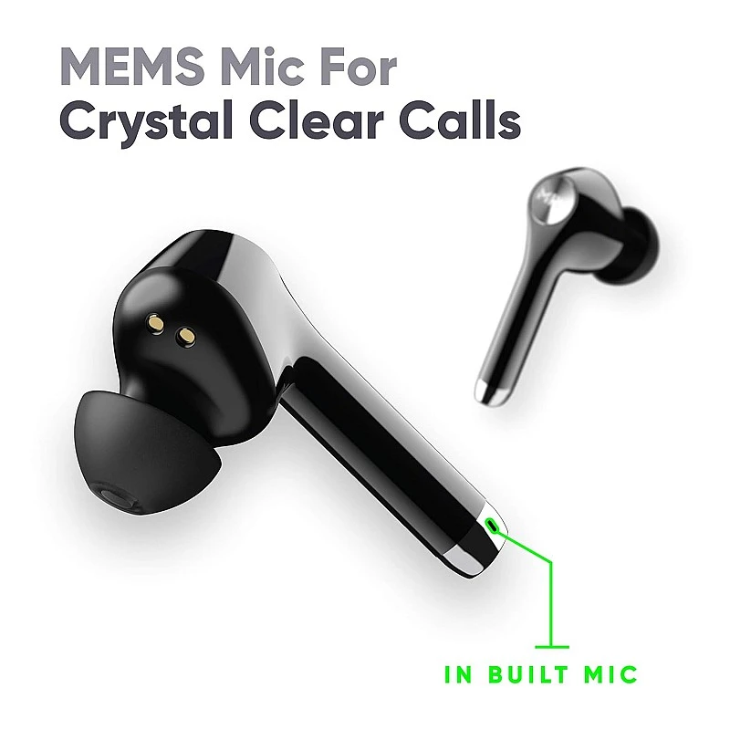 Mivi Duopods M80 Bluetooth Truly Wireless in Ear Earbuds with Mic with Upto 30 Hours Playtime, Aptx Supported, 2 Mems, Smooth Touch Controls (Black) Mivi Duopods M80 Bluetooth Truly Wireless in Ear Earbuds with Mic with Upto 30 Hours Playtime, Aptx Supported, 2 Mems, Smooth Touch Controls (Black)