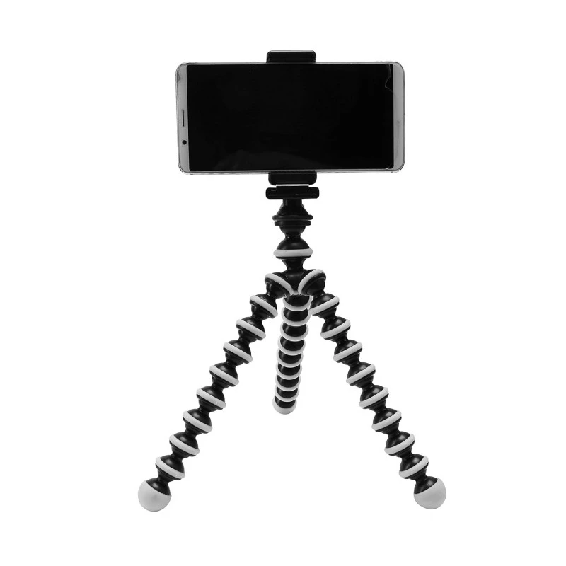 Photron 13 inches Flexible GorillaPod Octopod Tripod with Mobile Holder Attachment & 360 Degree Ball Head for Smartphones, Compact Cameras, Action Cameras | Load Capacity: 1.5kg - NOT for DSLR (Black) Photron 13 inches Flexible GorillaPod Octopod Tripod with Mobile Holder Attachment & 360 Degree Ball Head for Smartphones, Compact Cameras, Action Cameras | Load Capacity: 1.5kg - NOT for DSLR (Black)