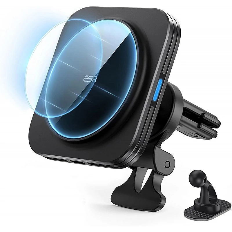 ESR HaloLock 15W Magsafe Car Charger, Wireless Magnetic Car Charger, Magnetic Car Phone Holder Compatible with iPhone 15/15 Plus/15 Pro/15 Pro Max and 14/13/12 Series, Black ESR HaloLock 15W Magsafe Car Charger, Wireless Magnetic Car Charger, Magnetic Car Phone Holder Compatible with iPhone 15/15 Plus/15 Pro/15 Pro Max and 14/13/12 Series, Black
