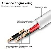 Zinq Super Durable Micro to USB 2.0 Round Cable with High Speed Charging, Quick Data Sync and PVC Connectors for All USB Powered Devices (White) Zinq Super Durable Micro to USB 2.0 Round Cable with High Speed Charging, Quick Data Sync and PVC Connectors for All USB Powered Devices (White)