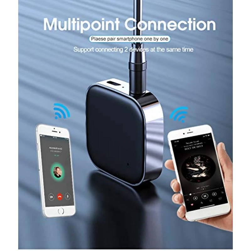 VeeDee J21 - V5.0 Clip Bluetooth Audio Adapter for Headphones, Headset, Speaker, Wireless Receiver with MIC for Hands-Free Call and Music Home/Car Stereo Music Streaming Sound System VeeDee J21 - V5.0 Clip Bluetooth Audio Adapter for Headphones, Headset, Speaker, Wireless Receiver with MIC for Hands-Free Call and Music Home/Car Stereo Music Streaming Sound System