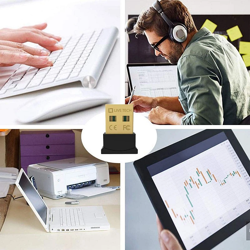 Live Tech USB Bluetooth Adapter for PC, 4.0 Bluetooth USB Dongle Receiver Support Windows 10/8.1/8/7/XP for Desktop, Laptop, and Others Live Tech USB Bluetooth Adapter for PC, 4.0 Bluetooth USB Dongle Receiver Support Windows 10/8.1/8/7/XP for Desktop, Laptop, and Others