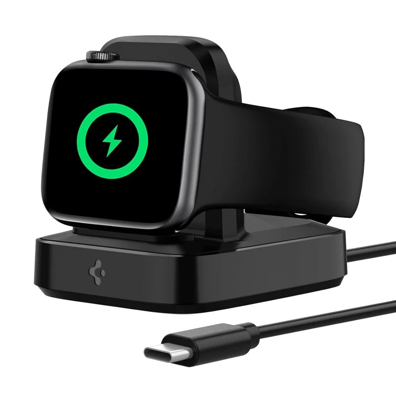 Spigen Pf2002 Apple Watch USB Charger Compatible With All Apple Watch Series - Black Spigen Pf2002 Apple Watch USB Charger Compatible With All Apple Watch Series - Black