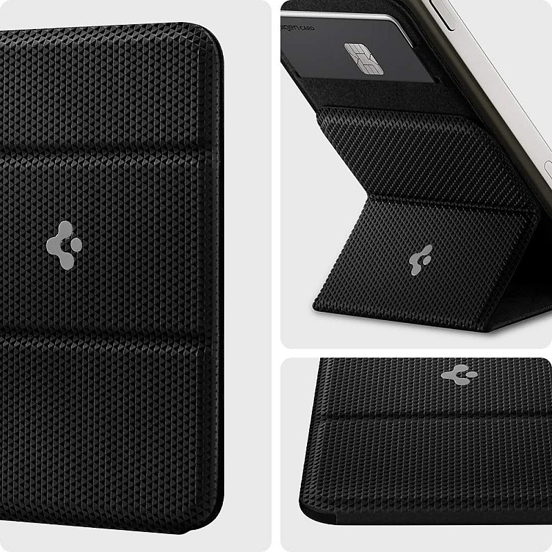 Spigen Smart Fold Mag Fit Magnetic Wallet Phone Card Holder Compatible with iPhone 14, iPhone 13, iPhone 12 Models - Black Spigen Smart Fold Mag Fit Magnetic Wallet Phone Card Holder Compatible with iPhone 14, iPhone 13, iPhone 12 Models - Black