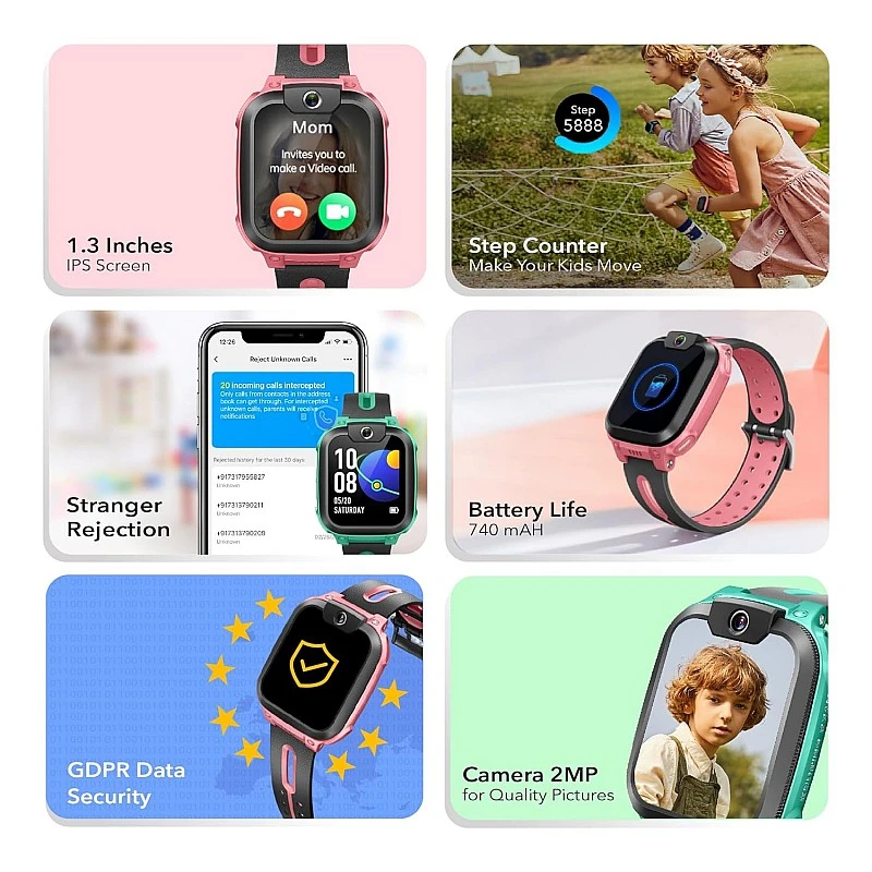 IMOO Watch Phone Z1, 4G Kids Smartwatch, Video & Call, GPS Locating, IPX8 Water-Resistant (Pink) IMOO Watch Phone Z1, 4G Kids Smartwatch, Video & Call, GPS Locating, IPX8 Water-Resistant (Pink)