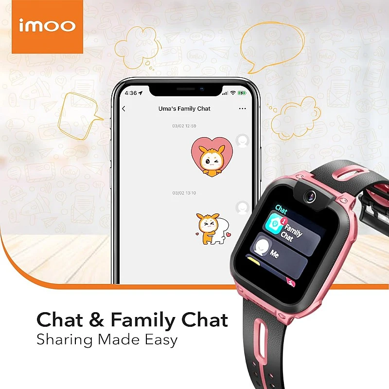IMOO Watch Phone Z1, 4G Kids Smartwatch, Video & Call, GPS Locating, IPX8 Water-Resistant (Pink) IMOO Watch Phone Z1, 4G Kids Smartwatch, Video & Call, GPS Locating, IPX8 Water-Resistant (Pink)