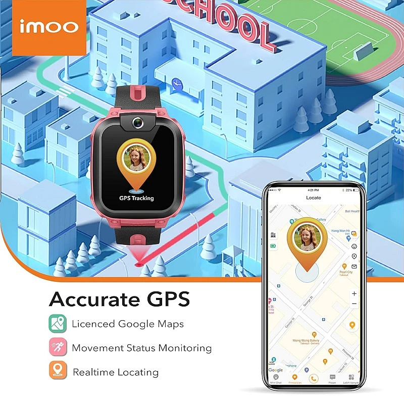 IMOO Watch Phone Z1, 4G Kids Smartwatch, Video & Call, GPS Locating, IPX8 Water-Resistant (Pink) IMOO Watch Phone Z1, 4G Kids Smartwatch, Video & Call, GPS Locating, IPX8 Water-Resistant (Pink)
