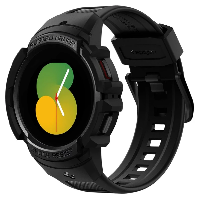 Spigen TPU Rugged Armor Pro Strap & Case Designed for Samsung Galaxy Watch 5/4 (44mm, Black) (Watch not included) Spigen TPU Rugged Armor Pro Strap & Case Designed for Samsung Galaxy Watch 5/4 (44mm, Black) (Watch not included)
