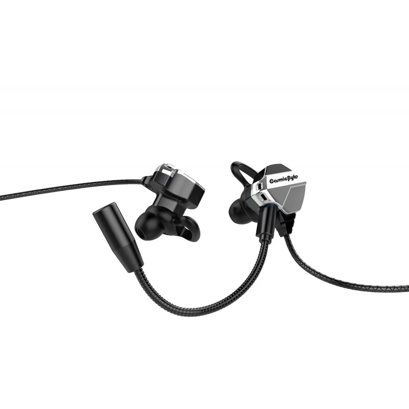 Cosmic Byte CB-EP-04 Gaming Wired in Ear Earphone with Microphone Detachable for PC, PS4, Mobiles, Tablets (Black/Silver) Cosmic Byte CB-EP-04 Gaming Wired in Ear Earphone with Microphone Detachable for PC, PS4, Mobiles, Tablets (Black/Silver)