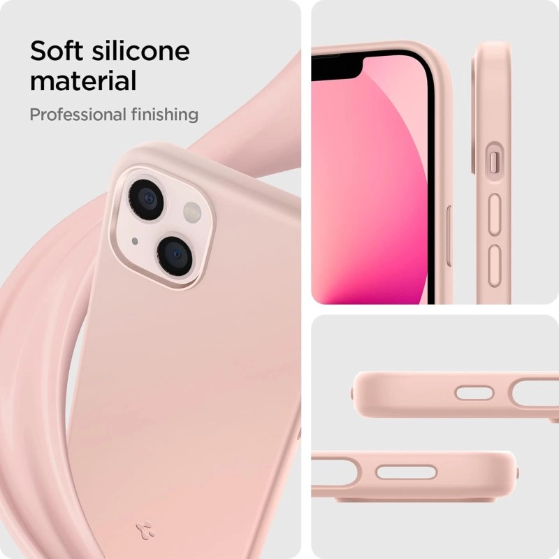 Spigen Silicone Fit Back Cover Case for iPhone 13 (Silicone | Pink)