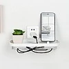 ABOUT SPACE Wall Mount Mobile Holder - Charging Stand for Phones Holds 2 Phone, Holder with Adhesive Strips and Cable Holes to Hide Messy Cables, Compatible for All Mobiles ABOUT SPACE Wall Mount Mobile Holder - Charging Stand for Phones Holds 2 Phone, Holder with Adhesive Strips and Cable Holes to Hide Messy Cables, Compatible for All Mobiles