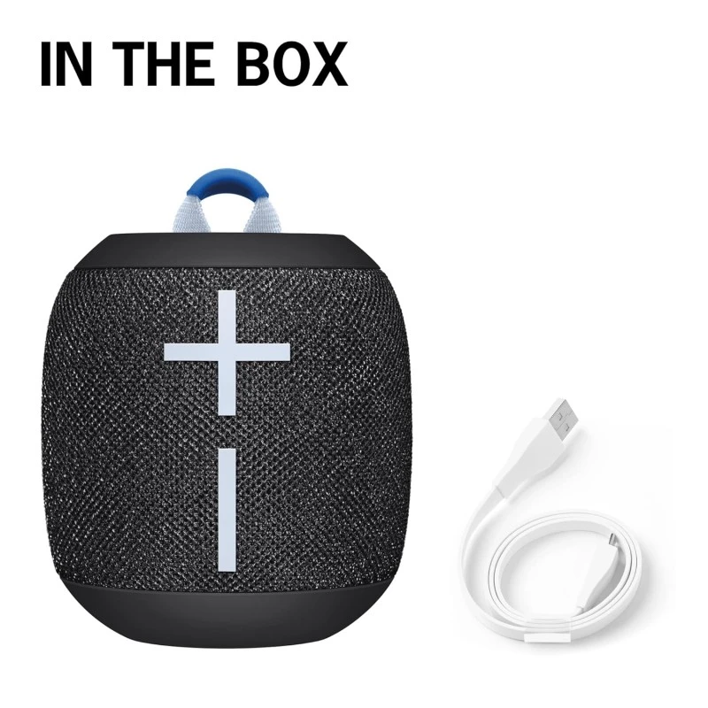 Ultimate Ears WONDERBOOM 3, Small Portable Wireless Bluetooth Speaker, Big Bass 360-Degree Sound for Outdoors, Waterproof, Dustproof IP67, Floatable, 40 m Range - Black Ultimate Ears WONDERBOOM 3, Small Portable Wireless Bluetooth Speaker, Big Bass 360-Degree Sound for Outdoors, Waterproof, Dustproof IP67, Floatable, 40 m Range - Black