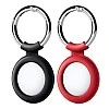 ESR Tag Keychain, Silicone Case Compatible with AirTag (2021), 2 Pack, Soft and Flexible Tag Holder, Portable Protective Cover, Keeps Signal Strong, Cloud Series,Black/Red ESR Tag Keychain, Silicone Case Compatible with AirTag (2021), 2 Pack, Soft and Flexible Tag Holder, Portable Protective Cover, Keeps Signal Strong, Cloud Series,Black/Red