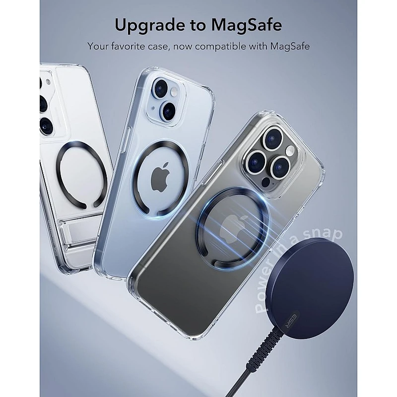 ESR Magnetic Ring 360, Compatible with MagSafe Sticker, Universal Magnetic Kit for iPhone 16/15/14/13/12/11/X Series, Galaxy Samsung ESR Magnetic Ring 360, Compatible with MagSafe Sticker, Universal Magnetic Kit for iPhone 16/15/14/13/12/11/X Series, Galaxy Samsung