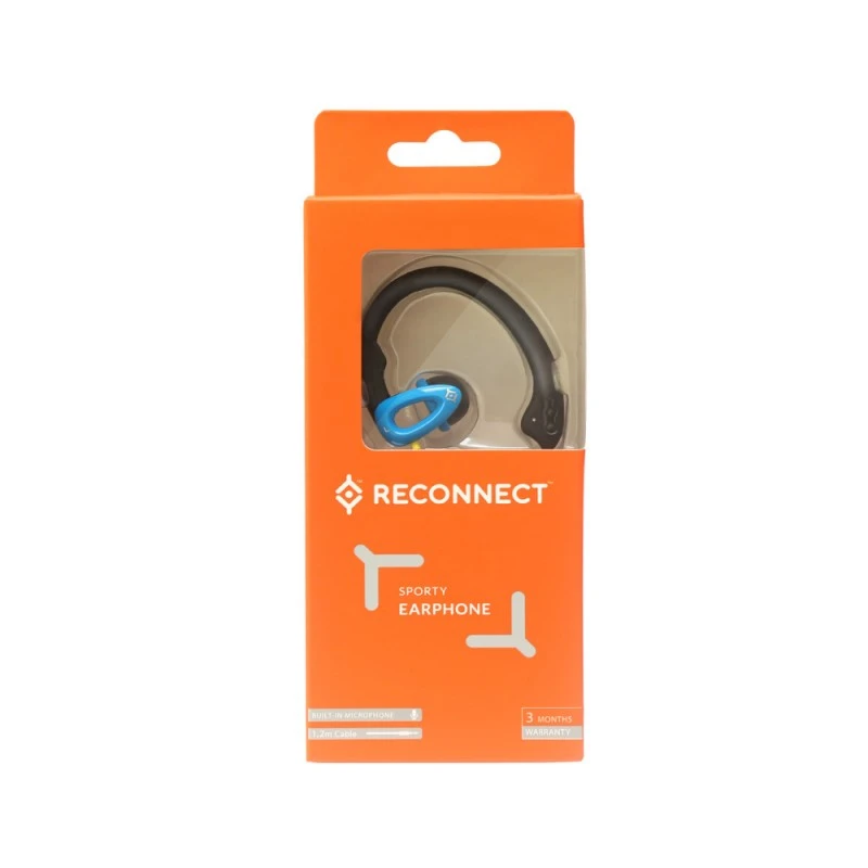 Reconnect Sporty EP SE-MIC Wired Earphone With Adjustable Ear lobes, Stereo Headset, Adjustable Ear Lobes, Sporty Look, Green Reconnect Sporty EP SE-MIC Wired Earphone With Adjustable Ear lobes, Stereo Headset, Adjustable Ear Lobes, Sporty Look, Green