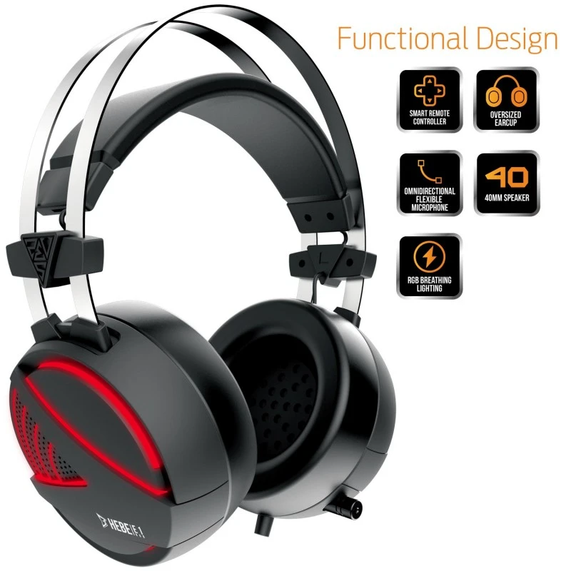 GAMDIAS Hebe E1 RGB 2.1 Virtual Surround Sound Gaming Headset- GAMDIAS Hebe E1 RGB 2.1 Virtual Surround Sound Gaming Headset-