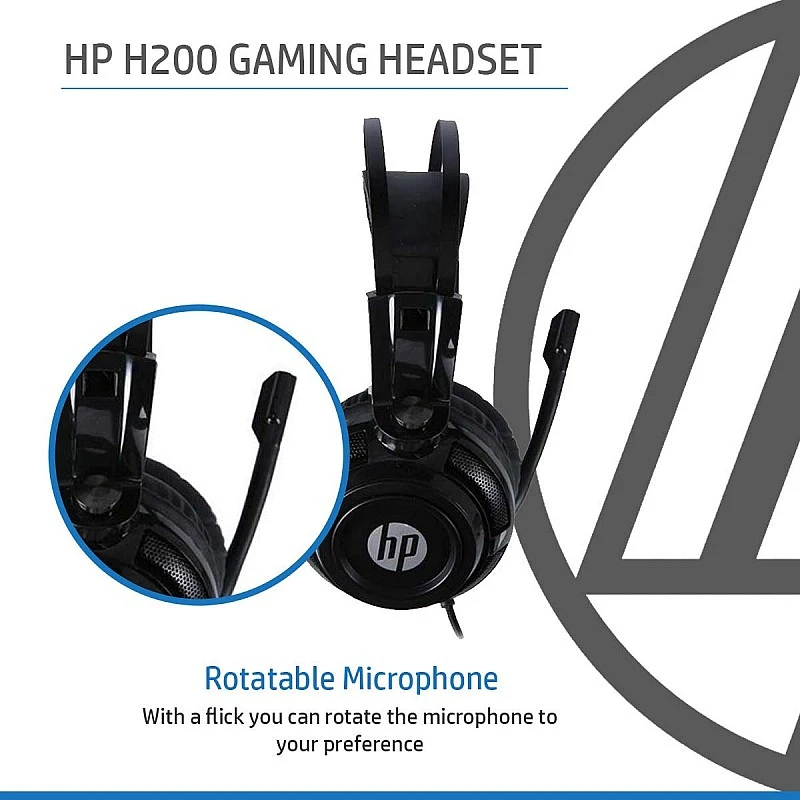 HP H200 Wired Gaming Over Ear Headphones - (Black) HP H200 Wired Gaming Over Ear Headphones - (Black)