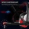 Hunterspider Gaming Headset Headphones for PS4 PS5 Switch Xbox One PC with Microphone, Noise Reduction Surround Sound & LED Light (Red) Hunterspider Gaming Headset Headphones for PS4 PS5 Switch Xbox One PC with Microphone, Noise Reduction Surround Sound & LED Light (Red)