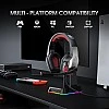 Hunterspider Gaming Headset Headphones for PS4 PS5 Switch Xbox One PC with Microphone, Noise Reduction Surround Sound & LED Light (Red) Hunterspider Gaming Headset Headphones for PS4 PS5 Switch Xbox One PC with Microphone, Noise Reduction Surround Sound & LED Light (Red)