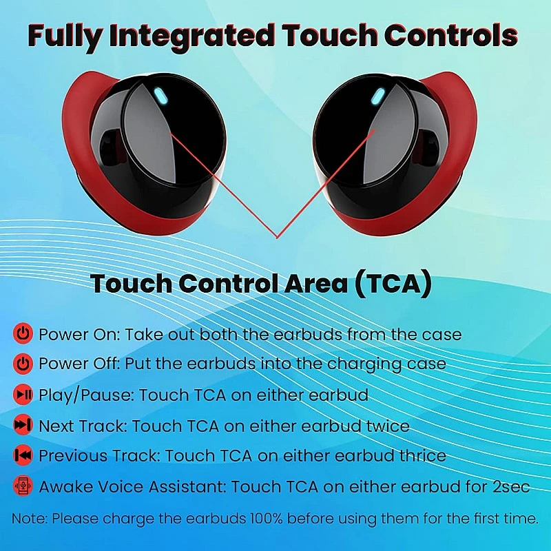 pTron Bassbuds Evo Bluetooth 5.0 Wireless Headphones, Deep Bass, Touch Control Wireless TWS Earbuds, with Voice Assistance (Black & Red) pTron Bassbuds Evo Bluetooth 5.0 Wireless Headphones, Deep Bass, Touch Control Wireless TWS Earbuds, with Voice Assistance (Black & Red)