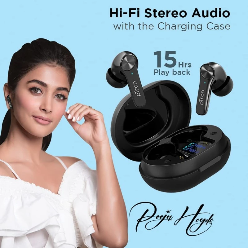pTron Bassbuds Ultima V2 (ANC) Active Noise Cancellation Bluetooth 5.0 Wireless Headphone pTron Bassbuds Ultima V2 (ANC) Active Noise Cancellation Bluetooth 5.0 Wireless Headphone