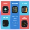 pTron Pulsefit P61+ 1.85" Full Touch Display Bluetooth Calling Smartwatch, Functional Crown, 580 NITS Brightness, HR, SpO2, Watch Faces, Inbuilt Games, 5 Days Battery Life & IP68 Waterproof (Blue)