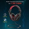 pTron Studio Lite Stereo Sound Wired Over Ear Headphones with Mic (Black/Red) pTron Studio Lite Stereo Sound Wired Over Ear Headphones with Mic (Black/Red)