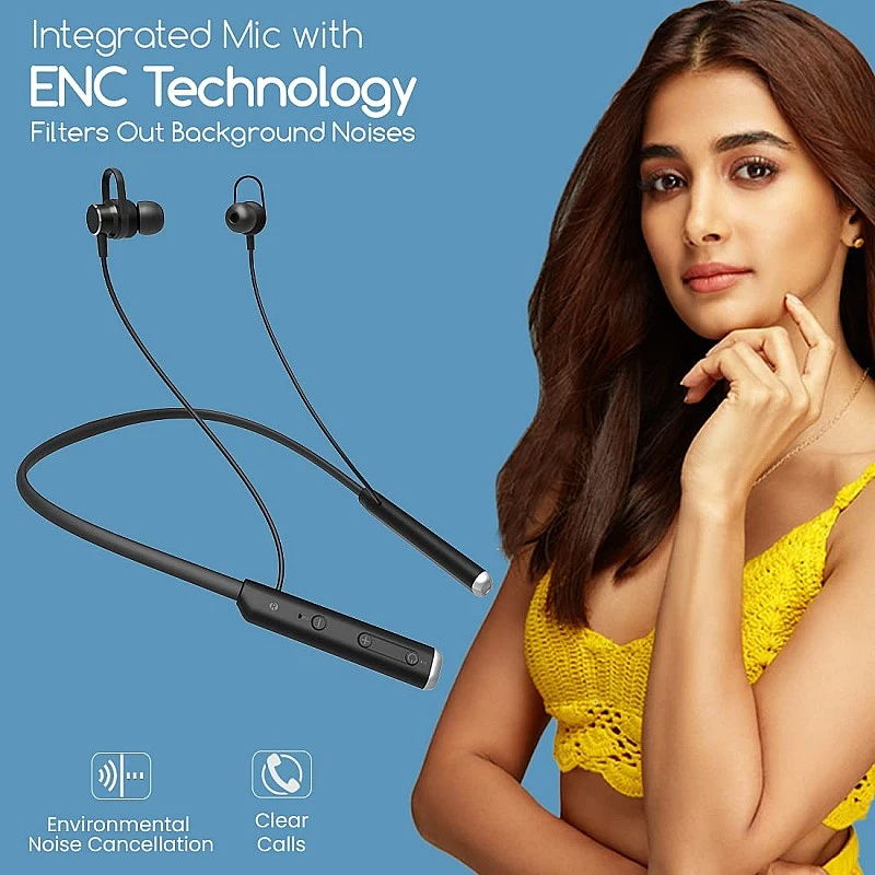 pTron Tangent Pro ENC Wireless Bluetooth 5.2 Headphones with 20Hrs Playtime (Black) pTron Tangent Pro ENC Wireless Bluetooth 5.2 Headphones with 20Hrs Playtime (Black)