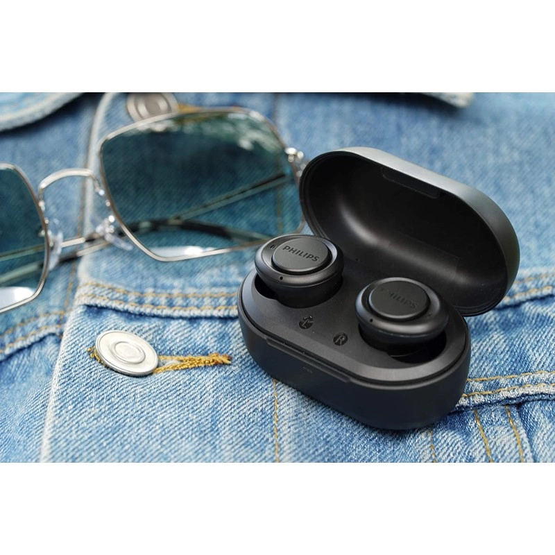 PHILIPS TAT1215BK TWS with IPX4 Splash-Proof Design Bluetooth Headset Black PHILIPS TAT1215BK TWS with IPX4 Splash-Proof Design Bluetooth Headset Black