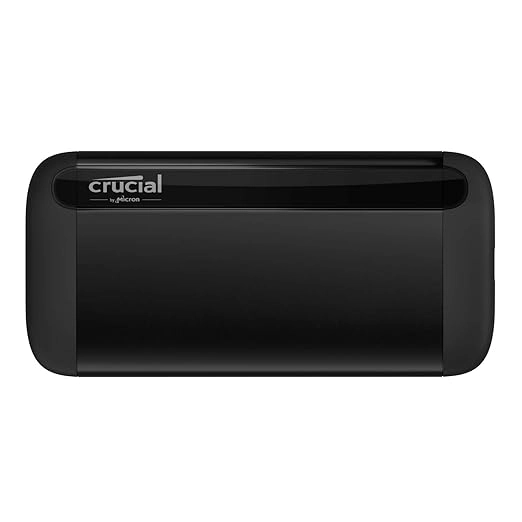 Crucial X8 1TB Portable SSD Up to 1050MB/s USB 3.2 External Solid State Drive, USB-C, USB-A CT1000X8SSD9 Crucial X8 1TB Portable SSD Up to 1050MB/s USB 3.2 External Solid State Drive, USB-C, USB-A CT1000X8SSD9