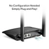 TP-Link TL-MR100 300Mbps 2.4GHz Wireless N 4G LTE, Wi-Fi N300, Plug and Play, Parental Controls, Guest Network, with Micro SIM Card Slot, WiFi Router, Black