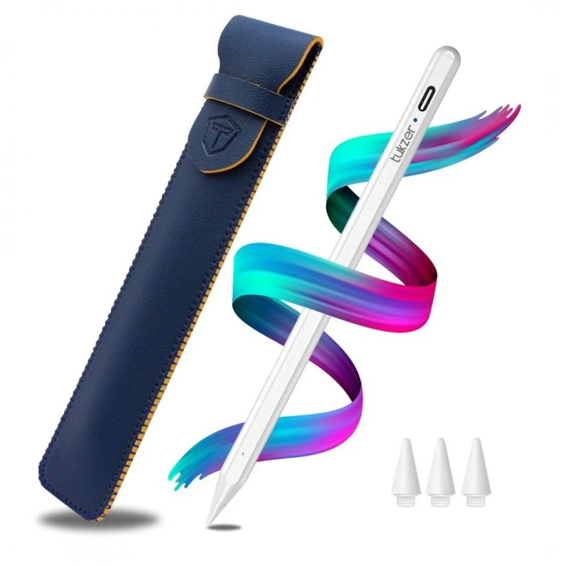 Tukzer Active 2nd Gen Stylus Pen iPad Pencil | Palm Rejection, Tilt Sensor, High Precision| for only iPad 2018 Onwards iPad(6/7/8/9/10) Air(3/4/5) Pro11(1/2/3/4) Pro12.9 (3/4/5/6) Mini(6/5) White Tukzer Active 2nd Gen Stylus Pen iPad Pencil | Palm Rejection, Tilt Sensor, High Precision| for only iPad 2018 Onwards iPad(6/7/8/9/10) Air(3/4/5) Pro11(1/2/3/4) Pro12.9 (3/4/5/6) Mini(6/5) White