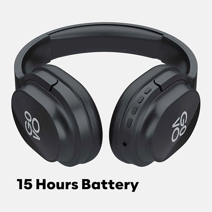 GOVO GOBOLD 600 Bluetooth Wireless On Ear Headphones with Mic, 15H Play Time, 40MM Driver, Black GOVO GOBOLD 600 Bluetooth Wireless On Ear Headphones with Mic, 15H Play Time, 40MM Driver, Black