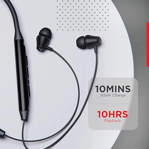 Boat Rockerz 375 Wireless Bluetooth in Ear Neckband Headphone with Mic (Active Black)