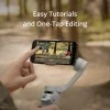 DJI OSMO Mobile SE Intelligent Gimbal 3-Axis Phone Gimbal Portable and Foldable for Android & iPhone with ShotGuides Smartphone Gimbal with ActiveTrack 5.0 Vlogging Stabilizer YouTube Video, Grey