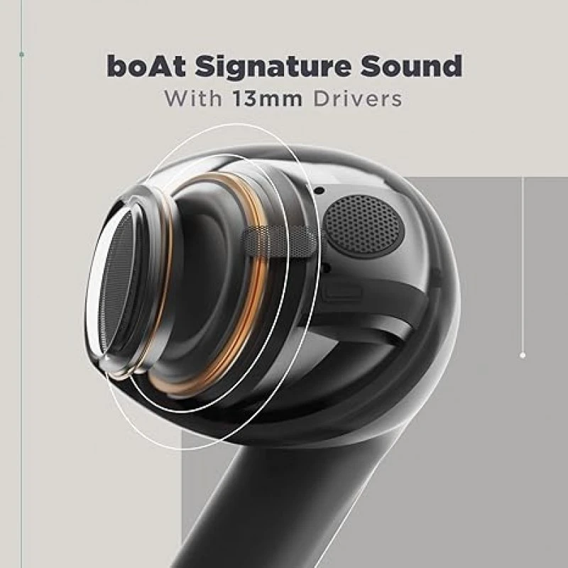 boAt Airdopes Atom 81 Truly Wireless in Ear Ear Buds w/Upto 50H Playtime, Quad Mics ENx Tech, 13MM Drivers,Super Low Latency(50ms), ASAP Charge, BT v5.3 boAt Airdopes Atom 81 Truly Wireless in Ear Ear Buds w/Upto 50H Playtime, Quad Mics ENx Tech, 13MM Drivers,Super Low Latency(50ms), ASAP Charge, BT v5.3