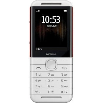 Nokia 5310 Dual SIM Feature Phone with MP3 Player, Wireless FM Radio and Rear Camera (White/Red)