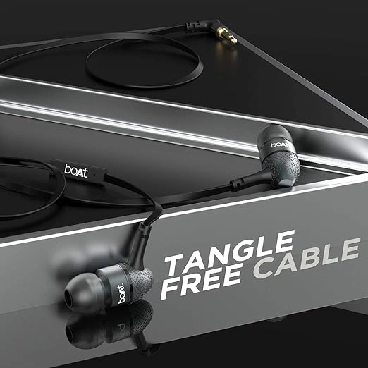 Boat BassHeads 225 in-Ear Super Extra Bass Headphones (Black)