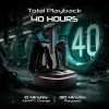 Boat Immortal 111, 40HRS Battery, 40ms Super Low Latency, RGB LEDs, 4Mics ENx Tech, Fast Charge, IPX4, v5.3 Bluetooth Earbuds, TWS Ear Buds Wireless Earphones with mic, Gaming Earbuds (Black Sabre)