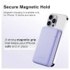 Ambrane 10000mAh Magnetic Wireless Power Bank for iPhone , 22.5W Wired + 15W Wireless Charging, Mobile Stand (Aerosync PB 10, Purple)