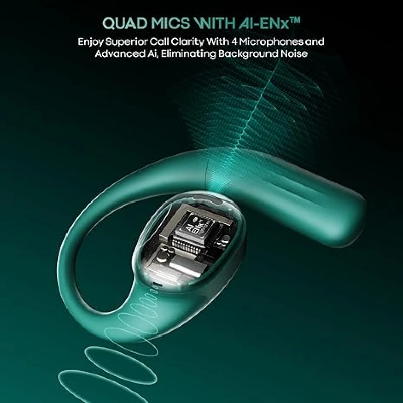 boAt Airdopes Progear Open-Ear Ear Buds for Outdoor Sports W/Air Conduction Tech, in Ear, 4 Mics W/Ai-Enx, 100Hrs Playback, 15Mm Drivers, Secure Fit,Beast Mode W/ 40Ms Latency, ASAP Charge Green boAt Airdopes Progear Open-Ear Ear Buds for Outdoor Sports W/Air Conduction Tech, in Ear, 4 Mics W/Ai-Enx, 100Hrs Playback, 15Mm Drivers, Secure Fit,Beast Mode W/ 40Ms Latency, ASAP Charge Green