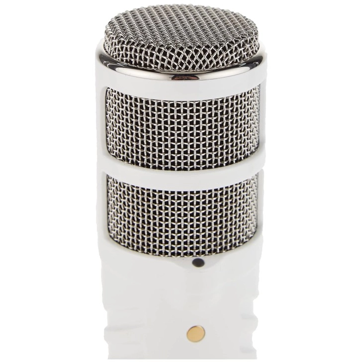 RODE Podcaster USB Wired Microphone with Broadcast Quality Audio (White & Gold)